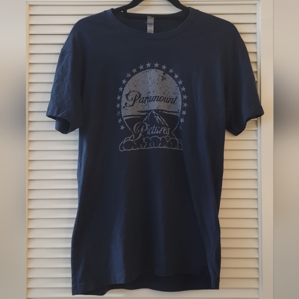 Next Level Apparel- Navy & Grey Paramount Pictures Graphic Short-Sleeve T-Shirt